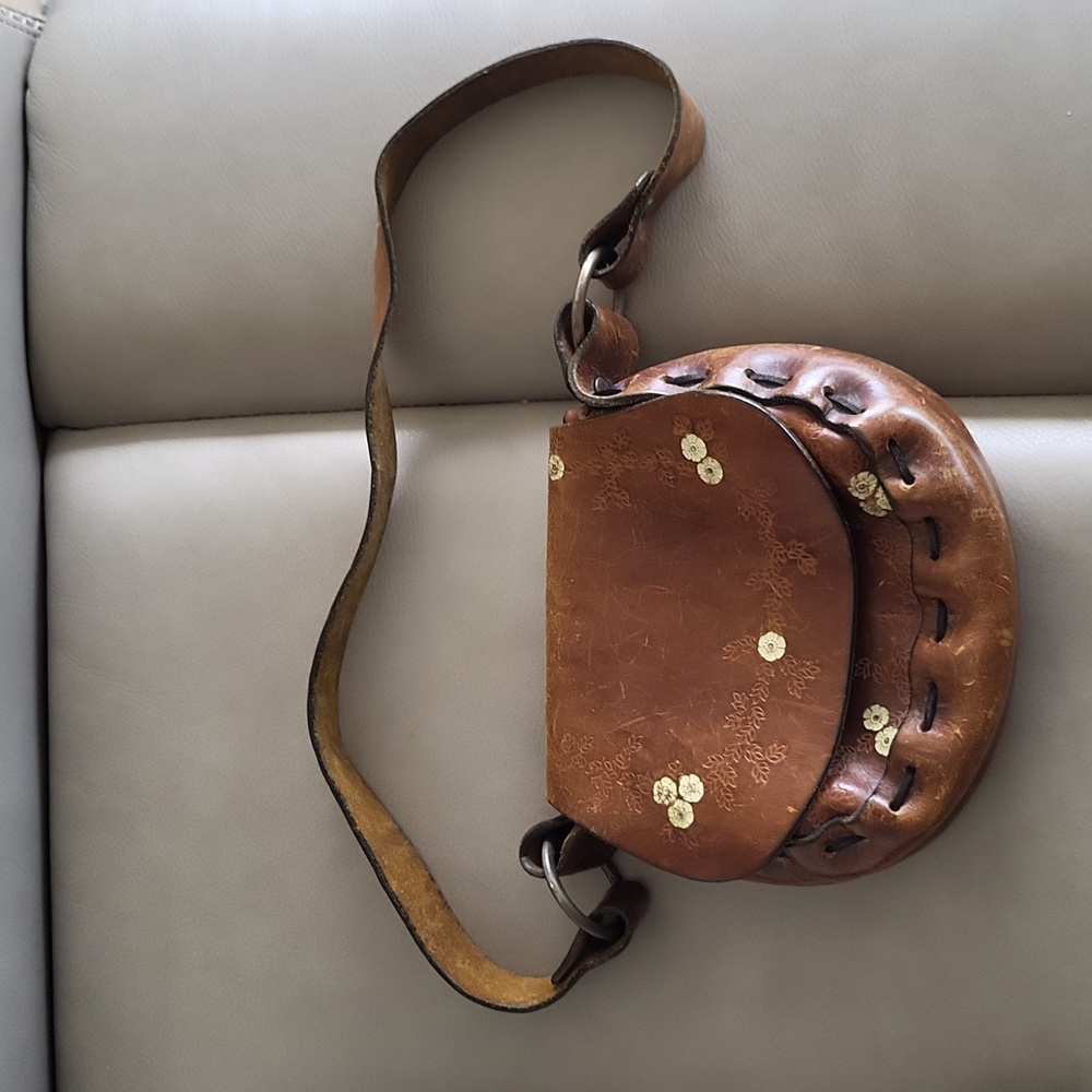 Vintage purse, brown weathered